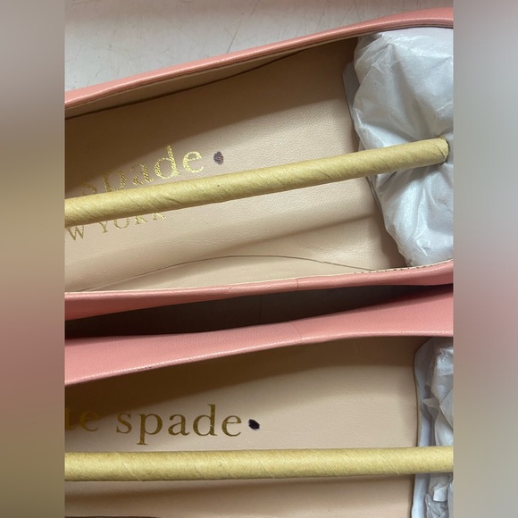 New kiersten bow flirty rose kate spade flats Maryjane leather pink slip on - Picture 2 of 4